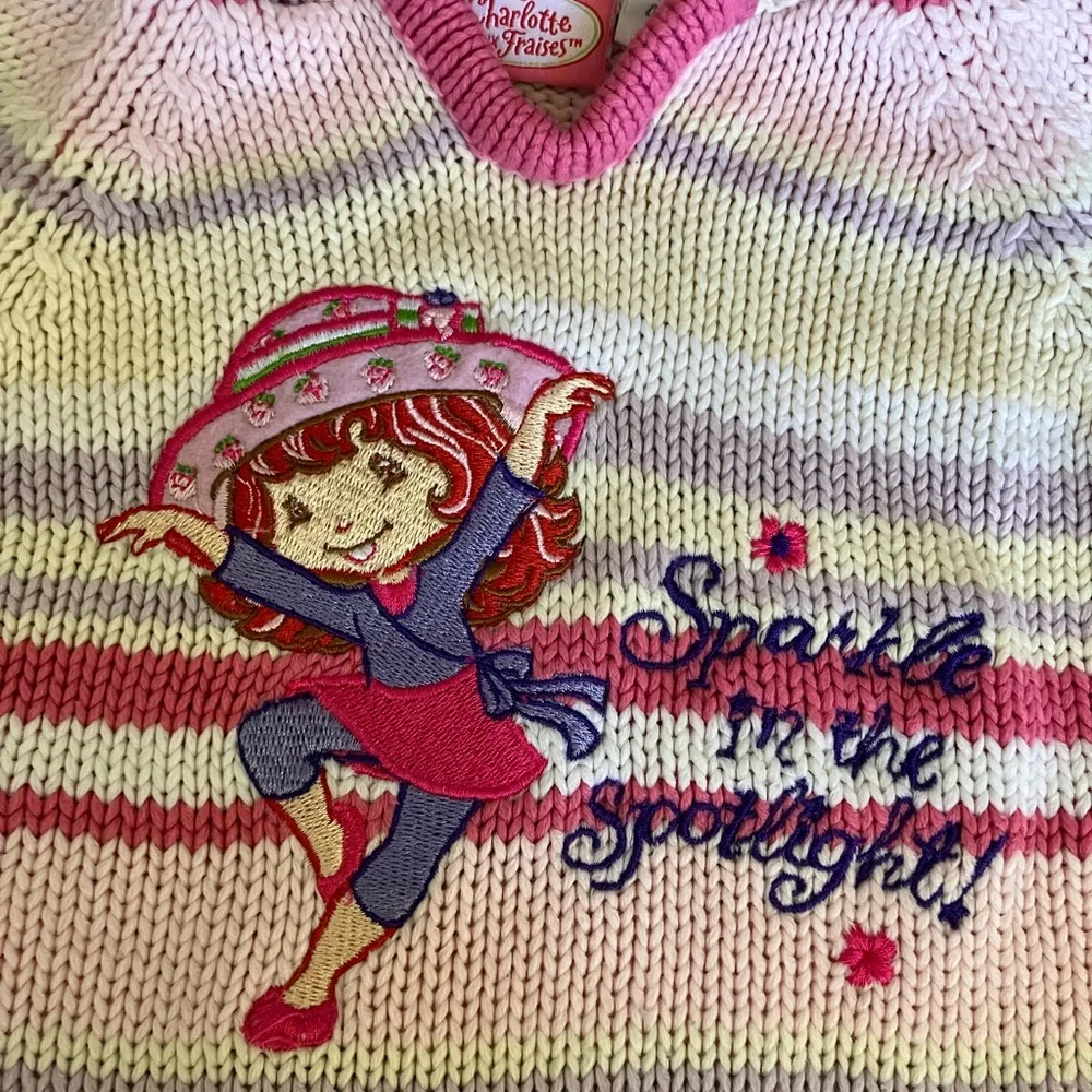 Y2K 2007 Strawberry Shortcake Sparkle in Spotlight Knitted sweater